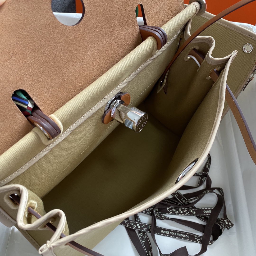 에르메스 에르백31 트렌치 퀴브르 골드브라운 은장